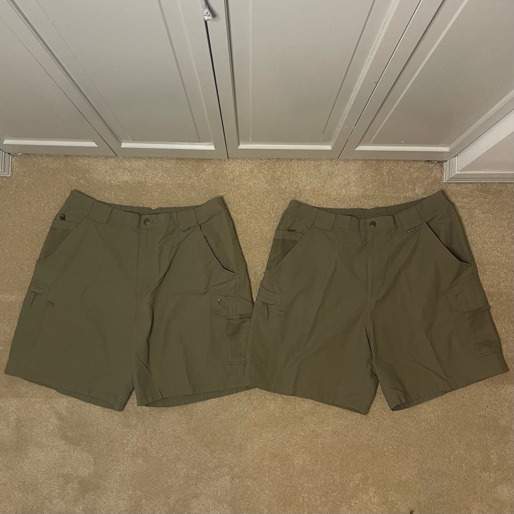 Lot of 2 Reel Legends Green Fishing Cargo Shorts